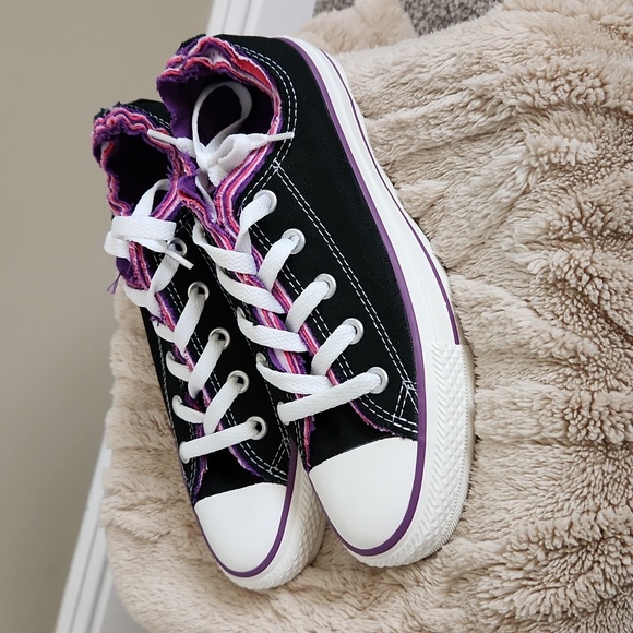 Converse Raw Edge Canvas Sneakers 534864F - Women's Sz 6 - Picture 2 of 7